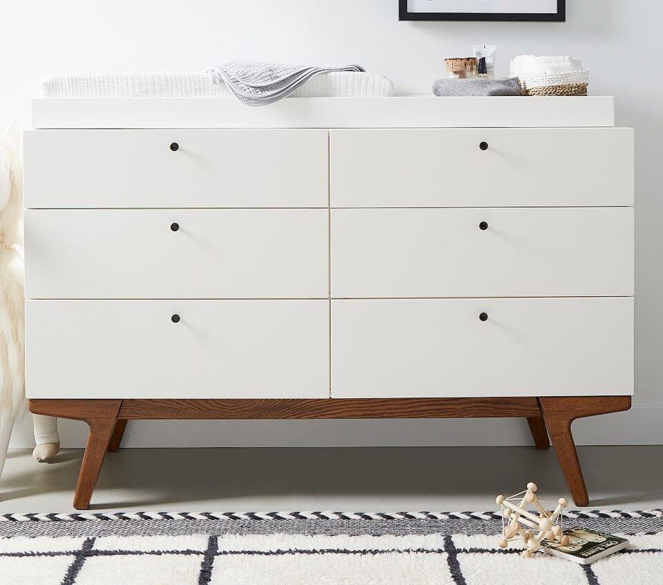 west elm x pbk Modern ExtraWide Dresser & Topper Set Pottery Barn Kids AU